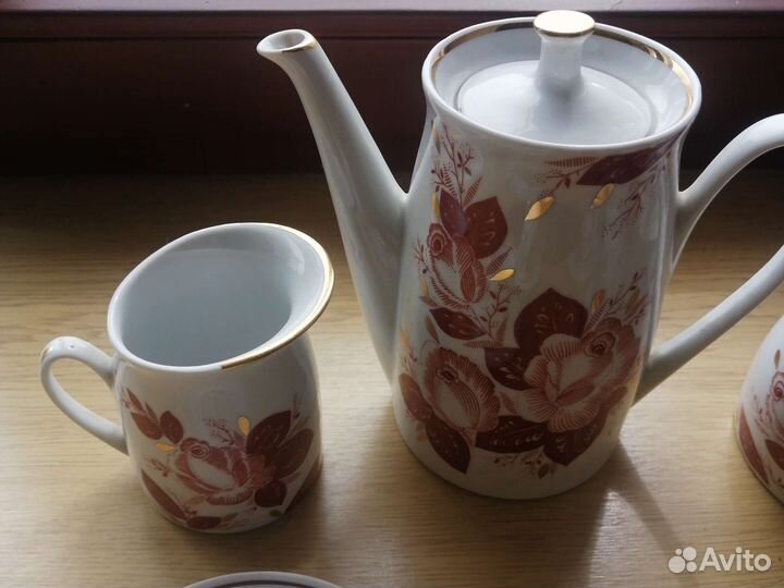 Сервиз кофейный дфз вербилки (клеймо лось) винтаж