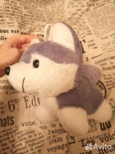 Собака мягкая игрушка хаски