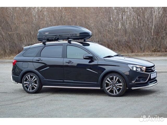 Автобокс Turino 1 410л на крышу автомобиля черный