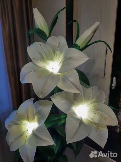 Лилия светильник. Цветы из изолона