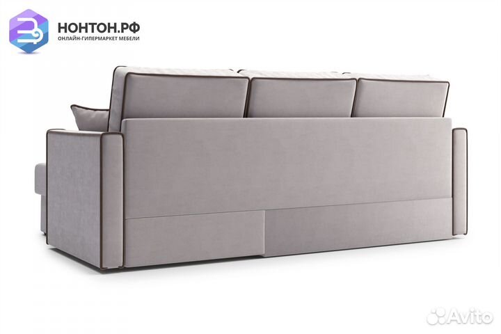 Диван угловой дельфин Леон бежевый