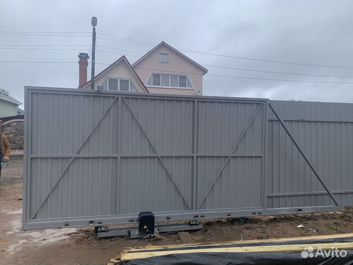 Строительство заборов под ключ навесы, ворота