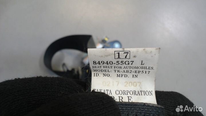 Ремень безопасности Suzuki Liana, 2007