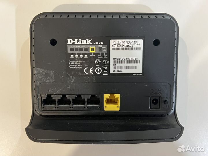Роутер маршутизатор D-Link DIR-300/NRU/B7