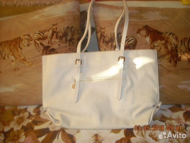 Сумка женская белая,45*30 см