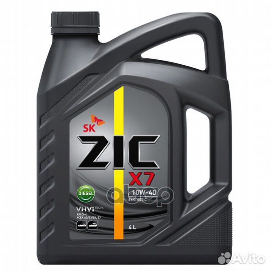 ZIC X7 diesel 10W40 (4L) масло моторное синт A