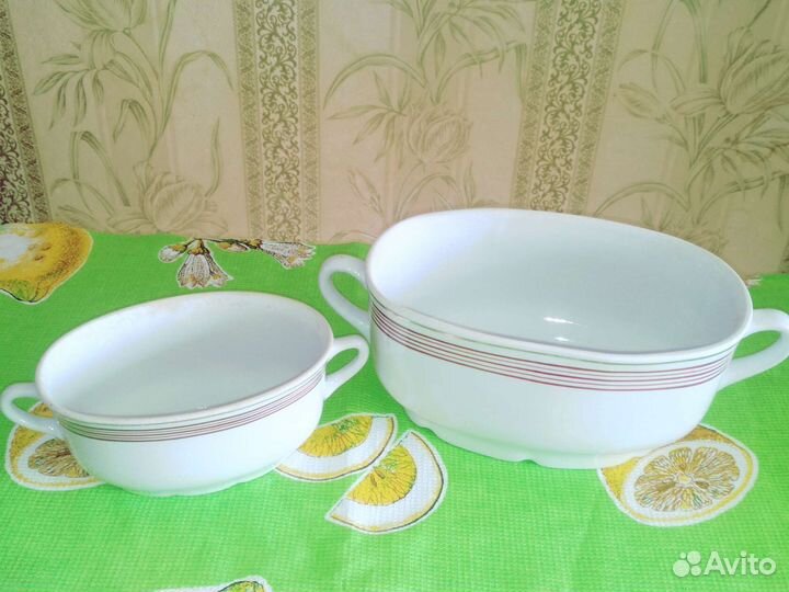 Фарфор.Антиквариат.Салатники с ручками.1953 год