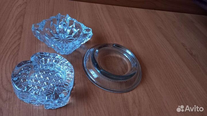 Пепельницы хрусталь, стекло, фарфор