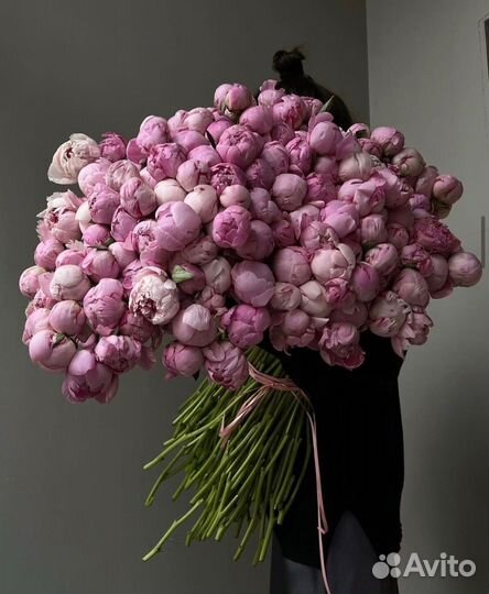 Букет пионов с беспл. доставкой