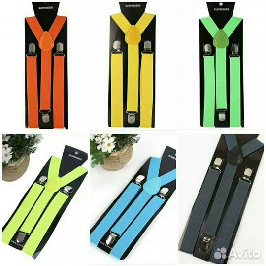 Комплект подтяжки взрослые и галстук бабочка