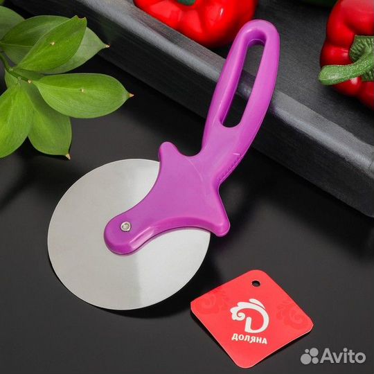 Нож для пиццы и теста Доляна «Комета», 19,5 см, цв