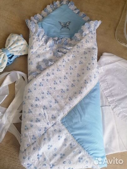 Конверт на выписку для мальчика весна-осень