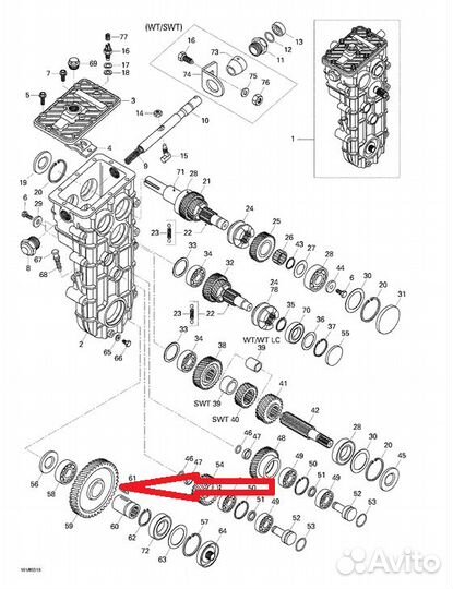 Шестерня BRP Ski-Doo/Lynx 55 зуба 875156048
