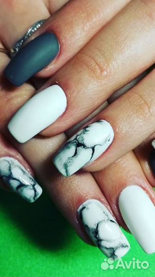 Наращивание ногтей, покрытие гель лаком