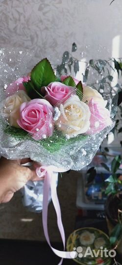 Букет из мыльных роз