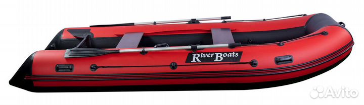 Лодка пвх RiverBoats RB-370 (пайол, серый)
