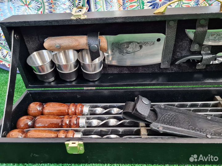 Шампура в чемодане / Подарочный набор Элитный