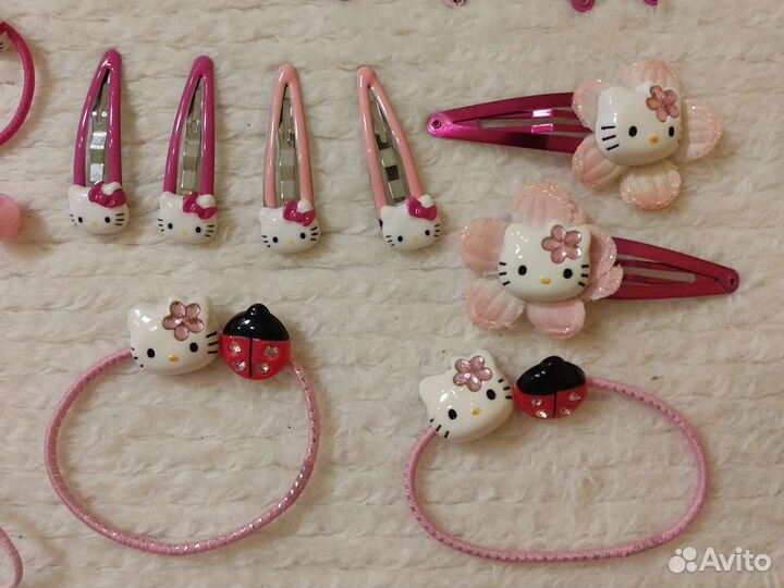Аксессуары для волос Hello Kitty+расчёска+подвеска