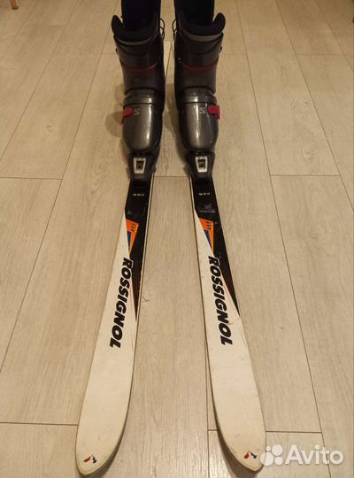 Горные лыжи Rossignol и ботинки 41-42р