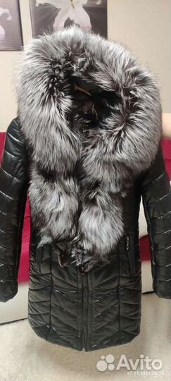 Пальто женское виниловое зимнее