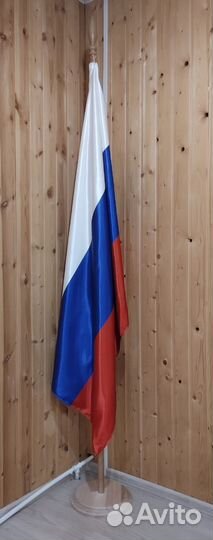 Флаг России большой 150*100см кабинетный (атлас)