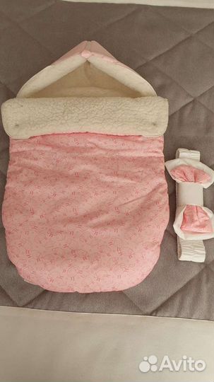 Конверт на выписку для девочки осень зима