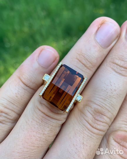 Кольцо с цитрином