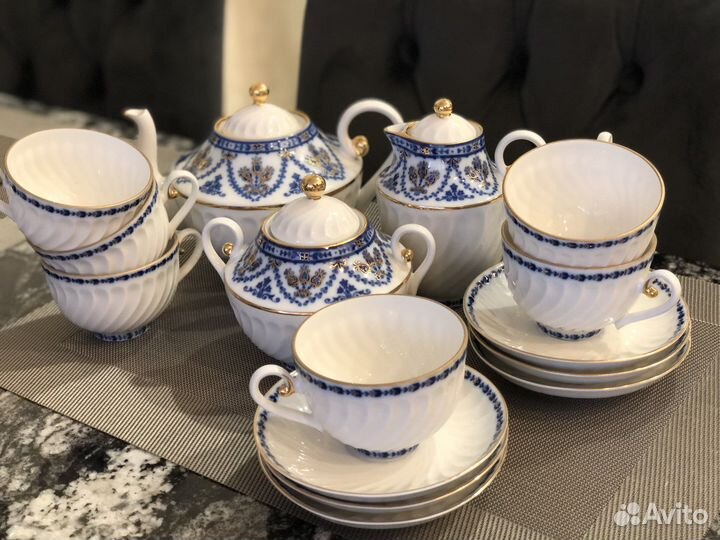 Редкость Чайный сервиз ифз, Кобальтовый фриз