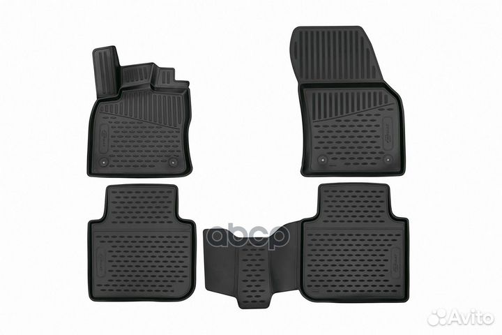 Коврики 3D в салон полиуретан 4 шт. (увеличенна