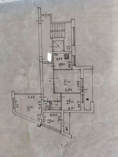 4-к. квартира, 80 м², 4/9 эт.