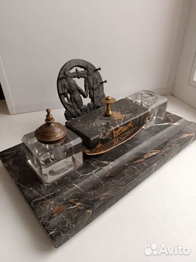 Письменный прибор СССР. Плита песчаник