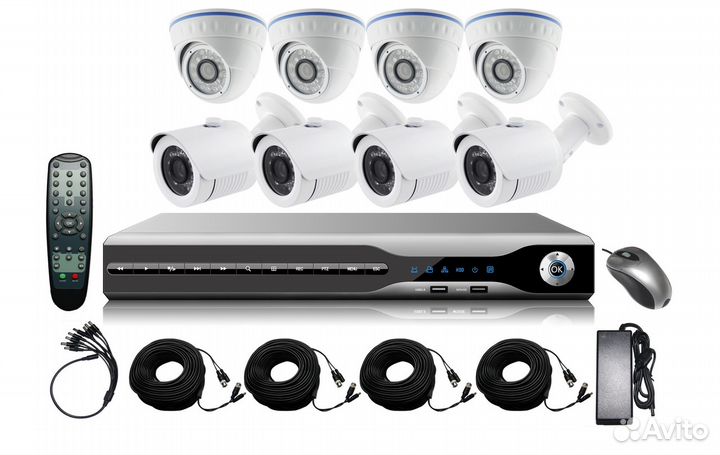 Камеры комплект видеонаблюдения ip AHD 2mp wifi