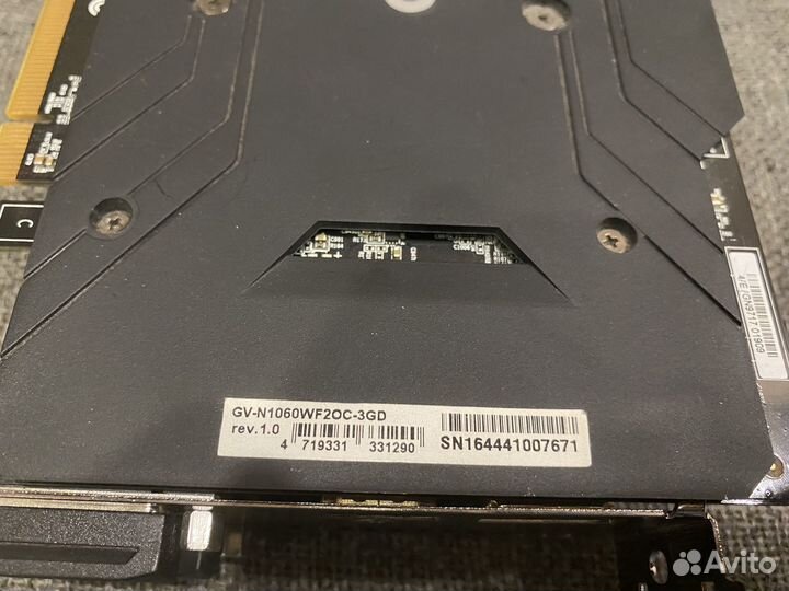 Видеокарта gigabyte 1060gtx