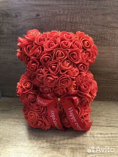 Мишка из роз 25 см