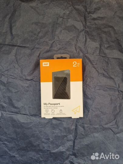 Внешний жесткий диск на 2тб новый western digital