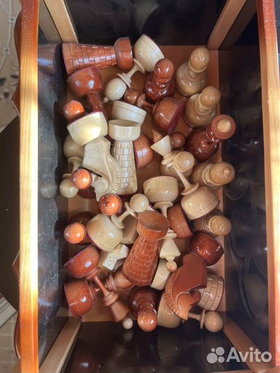 Шахматы нарды шашки 3 в 1 ручной работы