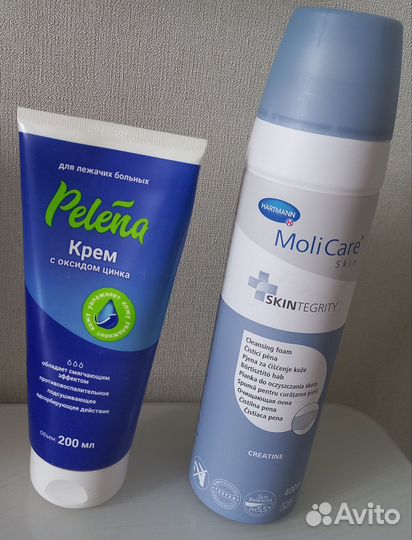 Пена очищающая и крем с цинком для лежачих больных