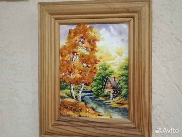 Картины с янтарной крошкой