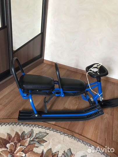 Снегокат для двоих детей