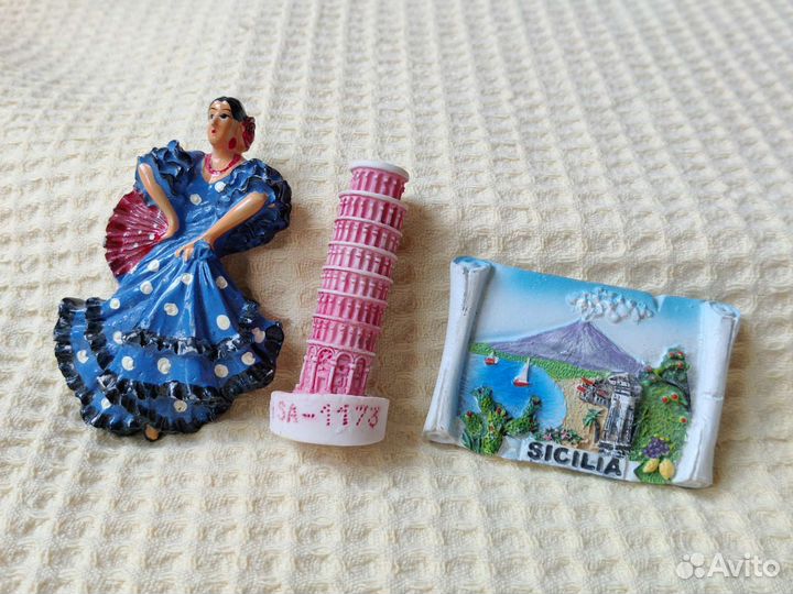 Керамический магнит Пиза Барселона Сицилия