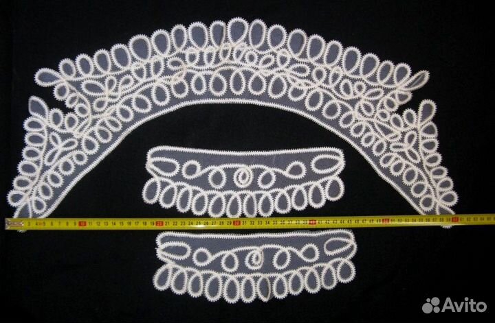 Воротник и манжеты тесьма на капроне новые винтаж