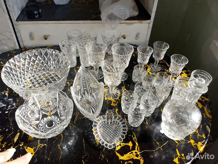 Набор столовой посуды хрусталь