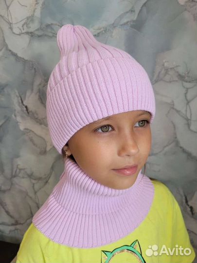 Демисезонные комплекты (шапка +снуд)