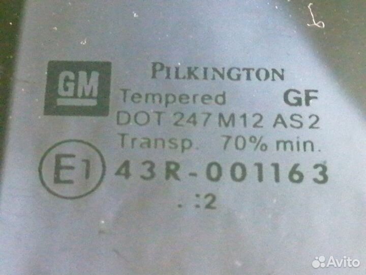 Стекло двери (форточка) заднее левое Opel Astra H