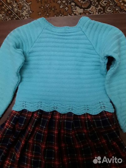 Платье для девочки, тёплое