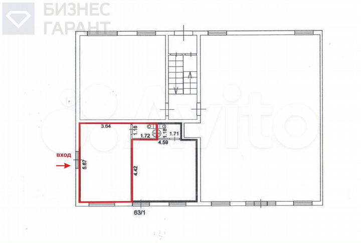 Сдам помещение свободного назначения, 22.7 м²