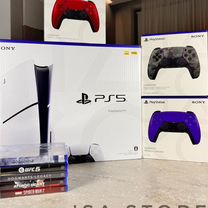 Sony playstation 5 slim+гарантия+750 игр