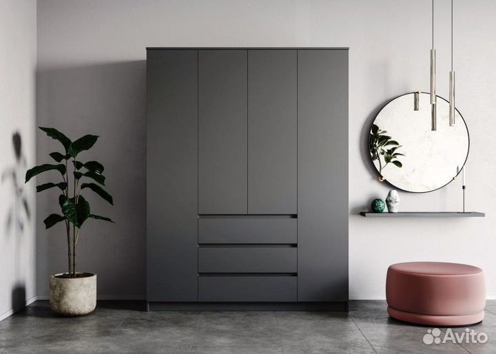 Шкаф серый Норд 4