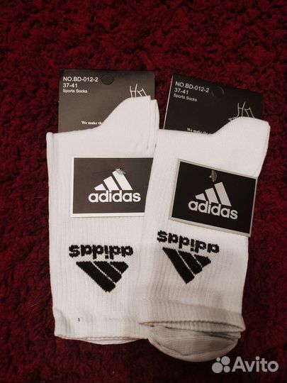 Носки Adidas высокие белые