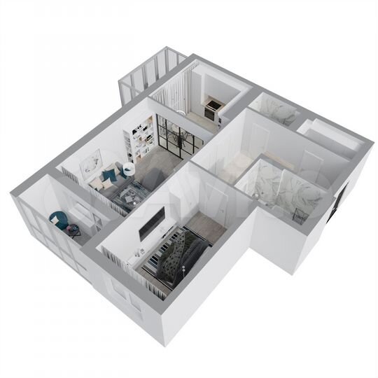 2-к. квартира, 70 м², 2/5 эт.